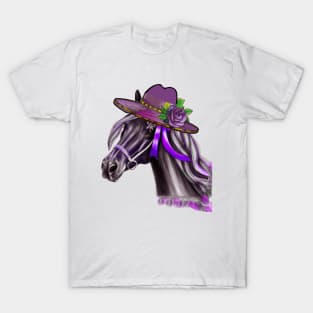 Funny Horse Hat Kentucky Derby  Party T-Shirt